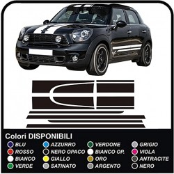 Autocollants latéraux MINI countryman capot toit coffre et bandes latérales graphisme MINI COOPER COUNTRYMAN - Tous modèles