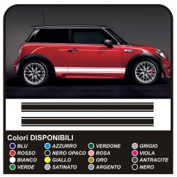 adesivi laterali MINI cooper grafica mini strisce MINI COOPER S ONE JCW COUNTRYMAN ONE ed ALTRE MINI