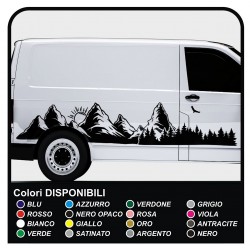 Motorhome stickers Van graphics van side mountain decals transit custom ducato minibus camper trafic