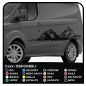 Autocollants flancs de montagne Van graphisme van décalcomanies minibus et camping-car graphisme ducato transit vivaro