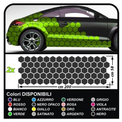 Stickers sides-car Hexagons complete Set Camouflage for car auto Decal racing Sticker Decoration, the sides SPORT