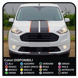 Adesivi TRANSIT M-SPORT bicolore Laterali e cofano Van grafiche furgone adesivi decalcomanie strisce ford transit connect