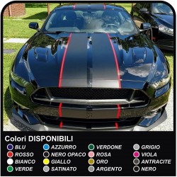 adesivi cofano tetto baule per mustang o viper decorazione auto Strisce Rally