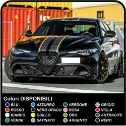 aufkleber motorhaube dach for alfa romeo giulia or viper car decoration rally strips dekor auto Rallye-Streifen