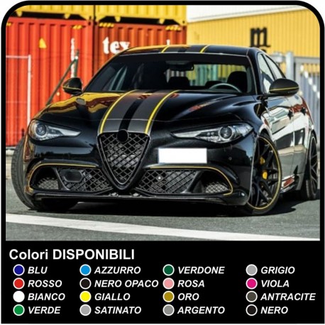 Autocollant de capot de toit autocollants pour les bandelettes de rallye de alfa romeo giulia ou de décoration de voiture Viper