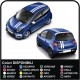 Autocollant twingo cofano tettino e baule adesivi strisce adesive fasce kit completo