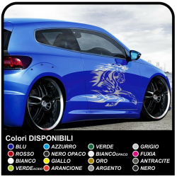 Adesivi cavalli cm 80 TRIBAL Adesivi laterali cavallo rampante tuning tattoo auto sport tuning