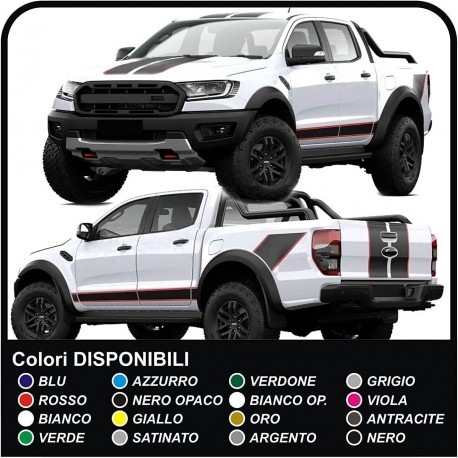 Pegatinas RAPTOR M-SPORT Pegatinas Gráficos laterales de techo y capó pegatinas de camioneta calcomanías rayas ford RAPTOR