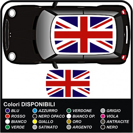 Pegatina para el techo del MINI COOPER con bandera inglesa y techo Union Jack