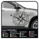 Side stickers compass rose wind Van car graphics off-road van stickers decals for cars