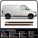 Adhesivos de TRÁNSITO de M-SPORT en dos tonos Laterales y capó, Van gráficos, van pegatinas calcomanías de rayas ford transit