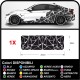 Pegatina lados-alquiler de Triángulos Conjunto completo de Camuflaje para auto coche Calcomanía de carreras de la etiqueta