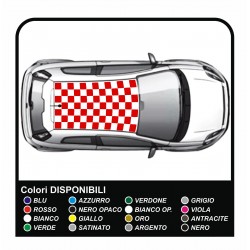 Stickers for FIAT PUNTO ABARTH fascias for FIAT Punto and Grande Punto roof