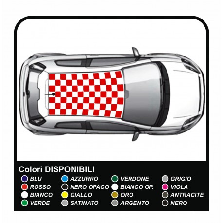 Stickers for FIAT PUNTO ABARTH fascias for FIAT Punto and Grande Punto roof