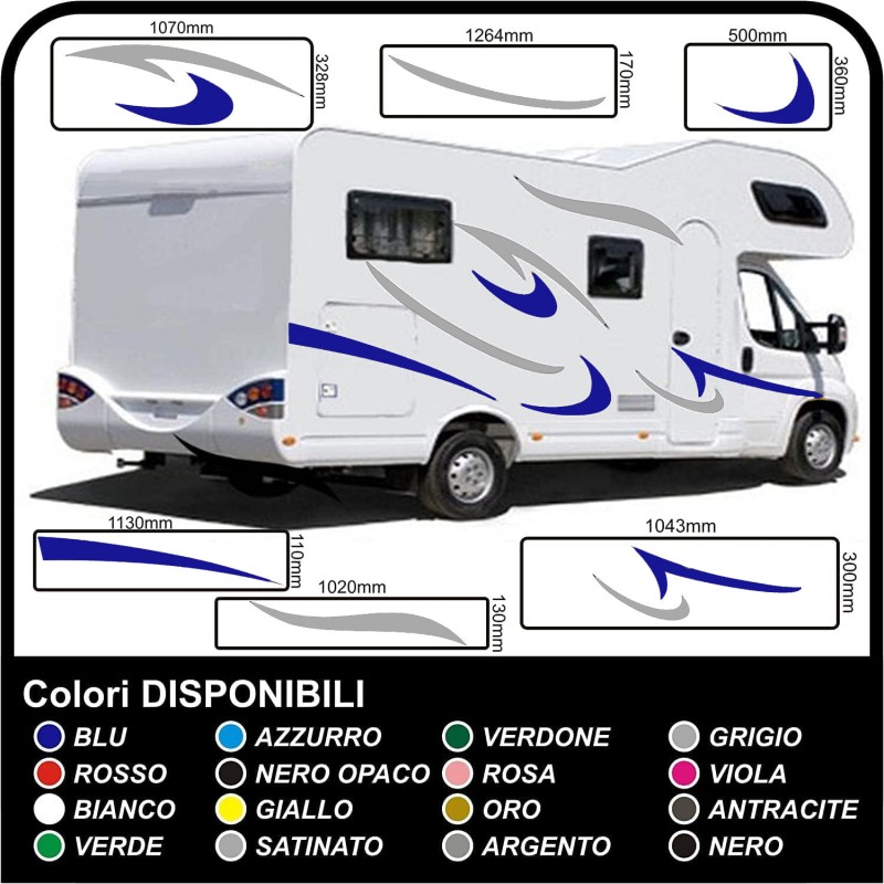 aufkleber WOHNMOBIL grafik-vinyl-aufkleber-abziehbilder-streifen