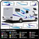 MOTORHOME graphics vinyl stickers decals stripes Set CAMPER VAN CARAVAN Motorhome - graphics 02