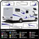 MOTORHOME graphics vinyl stickers decals stripes Set CAMPER VAN CARAVAN Motorhome - graphics 02