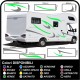 MOTORHOME graphics vinyl stickers decals stripes Set CAMPER VAN CARAVAN Motorhome - graphics 02