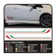KIT BANDS, STRIPS FOR THE PUNTO EVO SUPER SPORT TRICOLOR STRIPED SIDE ABARTH ITALY