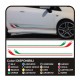 KIT DE BANDAS, TIRAS PARA EL PUNTO EVO SUPER SPORT TRICOLOR RAYAS LATERALES ABARTH ITALIA