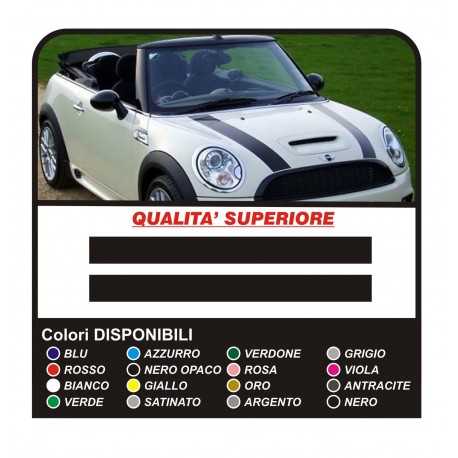 MINI COOPER Strisce Adesive Bonnet Stripes - fasce adesive cofano