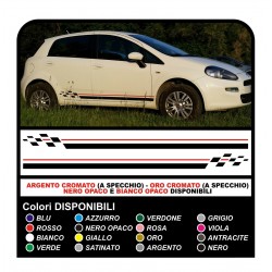 Autocollants Fiat Grande Punto bandes adhésives Point de rayure point d'échecs