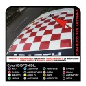 FIAT 500 pegatinas, TECHO de pegatinas de la CAMPANA de AJEDREZ gran tablero de ajedrez pegatinas 500 top