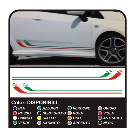 ADESIVI FIANCATE E PARAURTI PER FIAT PUNTO EVO SUPER SPORT CORSA KIT LATERALI