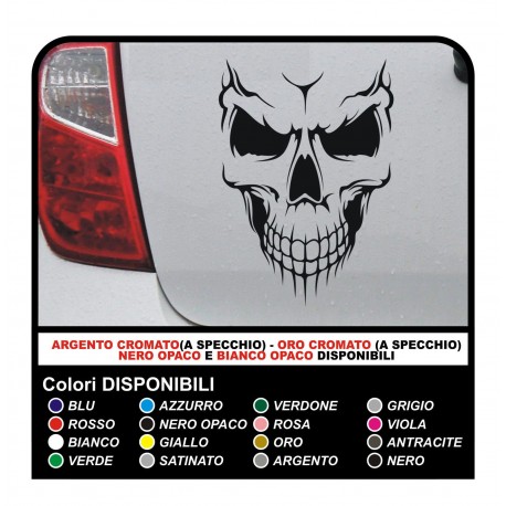 Sticker skeleton CAR MOTORCYCLE BIKE, BOAT, HELMET Bumper Window stickers decals