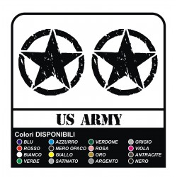 3 adesivi stella porte Jeep Wrangler JK 3 stickers star door jeep wrangler jk