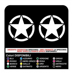 Par de pegatinas de estrellas puertas Jeep Wrangler JK