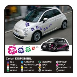 KIT de PEGATINAS de FLORES por SMART FIAT 500 auto Flores pegatinas 18 PCS MINI COOPER