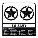 3 AUFKLEBER 15 cm STERN + US ARMY x SUZUKI, JEEP, GELÄNDEWAGEN RENEGADE STICKER