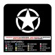 Sticker STAR Jeep CJ CJ3 CJ5 CJ7 CJ8 RENEGADO de 60 cm de estrellas militar 4X4