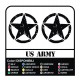 3 Decals STAR Jeep CJ CJ3 CJ5 CJ7 CJ8, US ARMY 45 cm star military 4X4