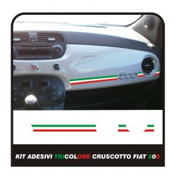 Sticker for FIAT 500 ABARTH DASHBOARD Italy FIAT 500 dashboard tricolor tuning