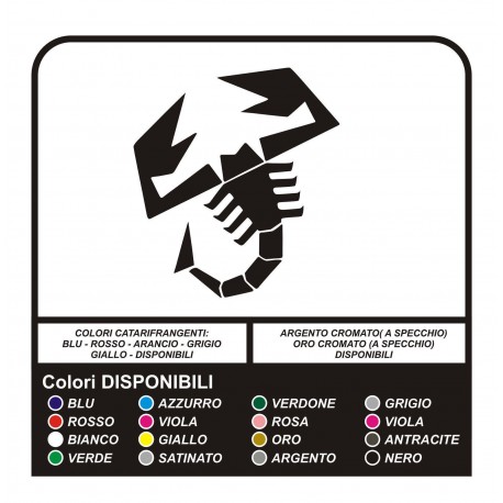 OFERTA de la etiqueta engomada de escorpión FIAT 500 abarth PUNTO campana MAXI TAMAÑO de 60 cm