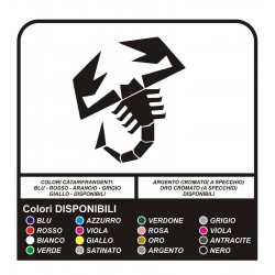 STICKERS, SCORPION, FIAT 500 ABARTH TUNING stickers decals hood 500
