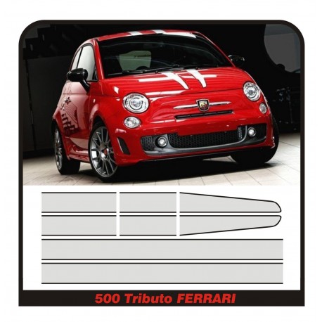 Adhesives, adhesive strips for fiat 500 abarth TRIBUTO FERRARI stripes 695 tuning