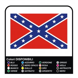 1 etiqueta Engomada de la Bandera de la Confederación engomada de hazzard bandera de la confederación cm 80x49