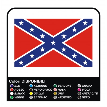 1 etiqueta Engomada de la Bandera de la Confederación de américa etiqueta engomada de hazzard bandera de la confederación X