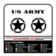 2 AUTOCOLLANTS 25 cm STAR + ÉCRIT US ARMY gratuit off-road AUTOCOLLANTS DÉCALQUES