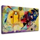 Le cadre Kandinsky, Jaune, Rouge et Bleu - WASSILY KANDINSKY, Jaune, Rouge et Bleu Peinture d'impression sur toile avec ou sans