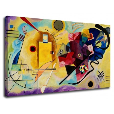Le cadre Kandinsky, Jaune, Rouge et Bleu - WASSILY KANDINSKY, Jaune, Rouge et Bleu Peinture d'impression sur toile avec ou sans