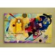 Le cadre Kandinsky, Jaune, Rouge et Bleu - WASSILY KANDINSKY, Jaune, Rouge et Bleu Peinture d'impression sur toile avec ou sans