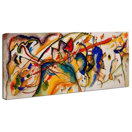 Quadro Kandinsky Watercolor - WASSILY KANDINSKY Watercolor Quadro stampa su  tela canvas con o senza telaio