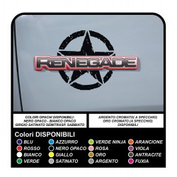 adesivi per portiera jeep renegade stella militare consumata da apporre sul logo