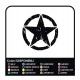 Sticker STAR RENEGADO cm 35 star militar 4X4