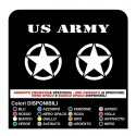 3 ADESIVI cm 50x50 STELLA + US ARMY STICKERS per Jeep Renegade SUV 4X4