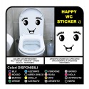 Adesivo bagno WC water casa tazza stickers decals Occhio sorriso wall stickers